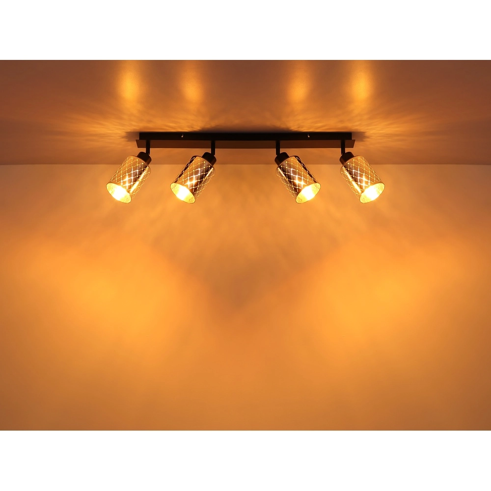 Design-Deckenlampe Alonso 4-Licht Schwarz Globo 9007371572250