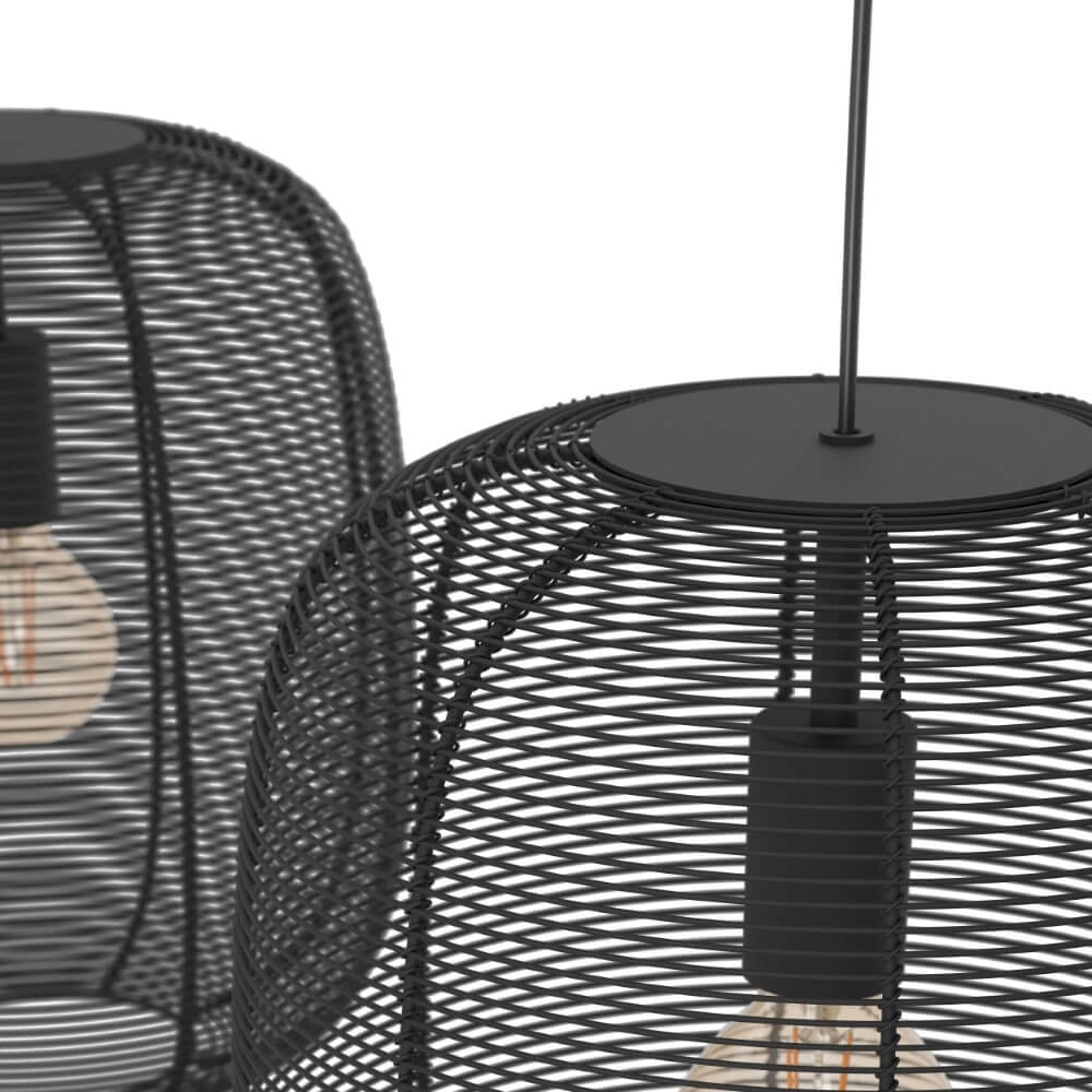 Hängelampe mit 2 Leuchten Rinroe Design schwarz Eglo 9002759439668