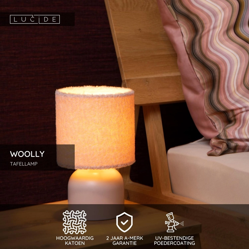 Tischlampe Woolly Pink Lucide 5411212105882