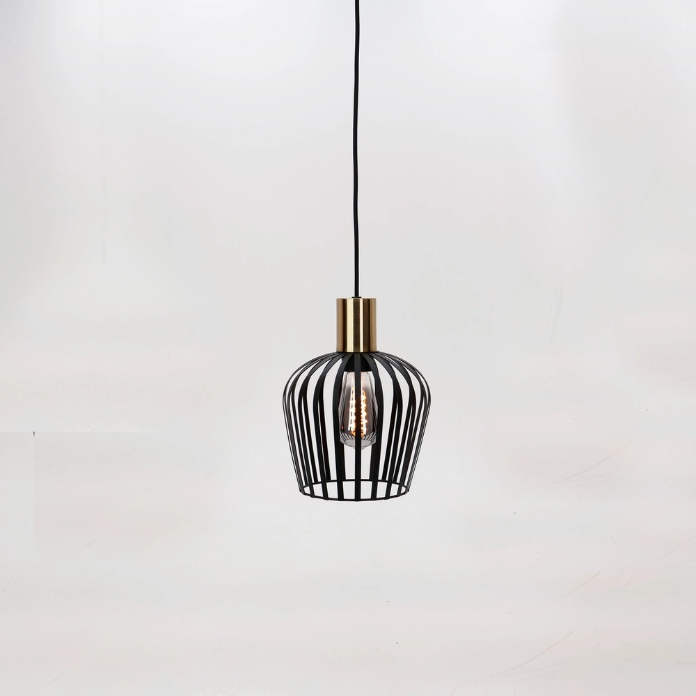 Pendellampe Empoli Schwarz mit Gold – Ø 20cm Eglo 9008606299881
