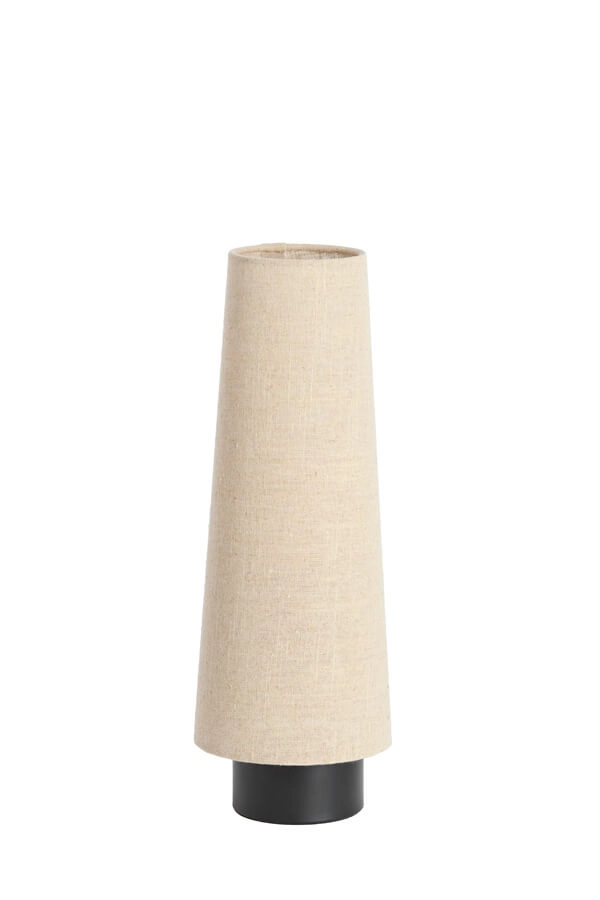 Cremefarbene Tischleuchte Howie mit schwarzem Ø 15cm Light & Living 8717807759353