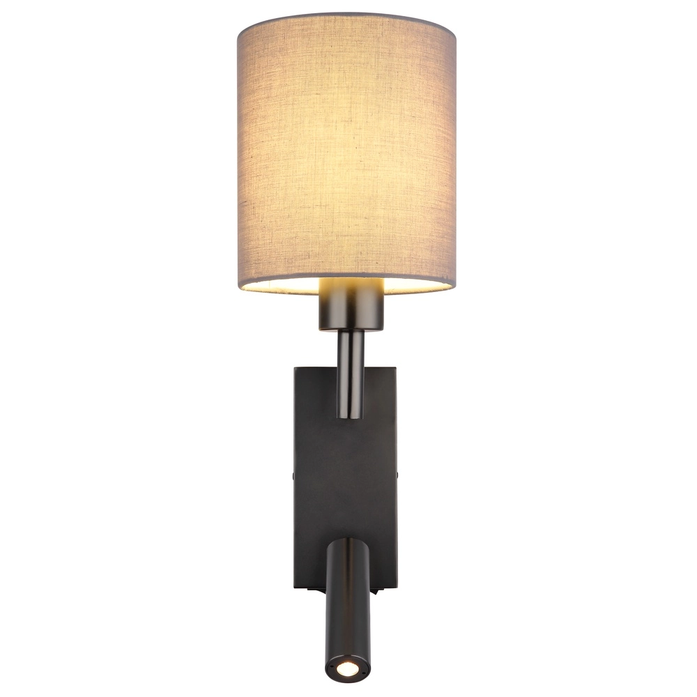 Nachttischlampe Zamora Schwarz mit Kappe Globo 9007371572892
