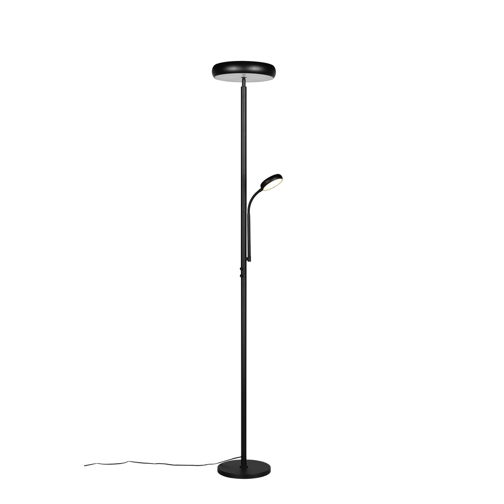 Stehlampe Palermo schwarz mit Leselampe Trio 4017807641363