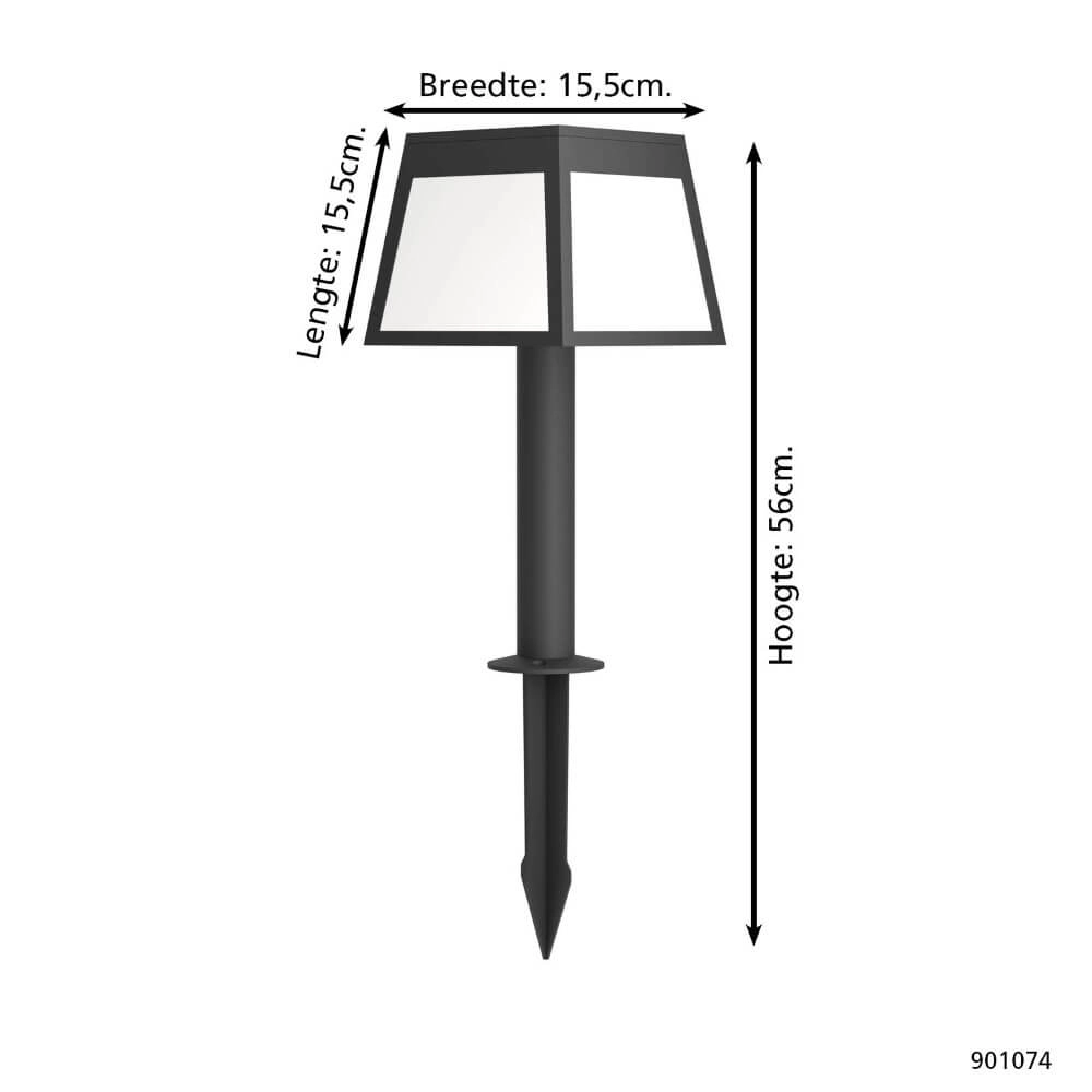 Solar-Stehlampe Altilia schwarz 56cm Eglo 9008606298013
