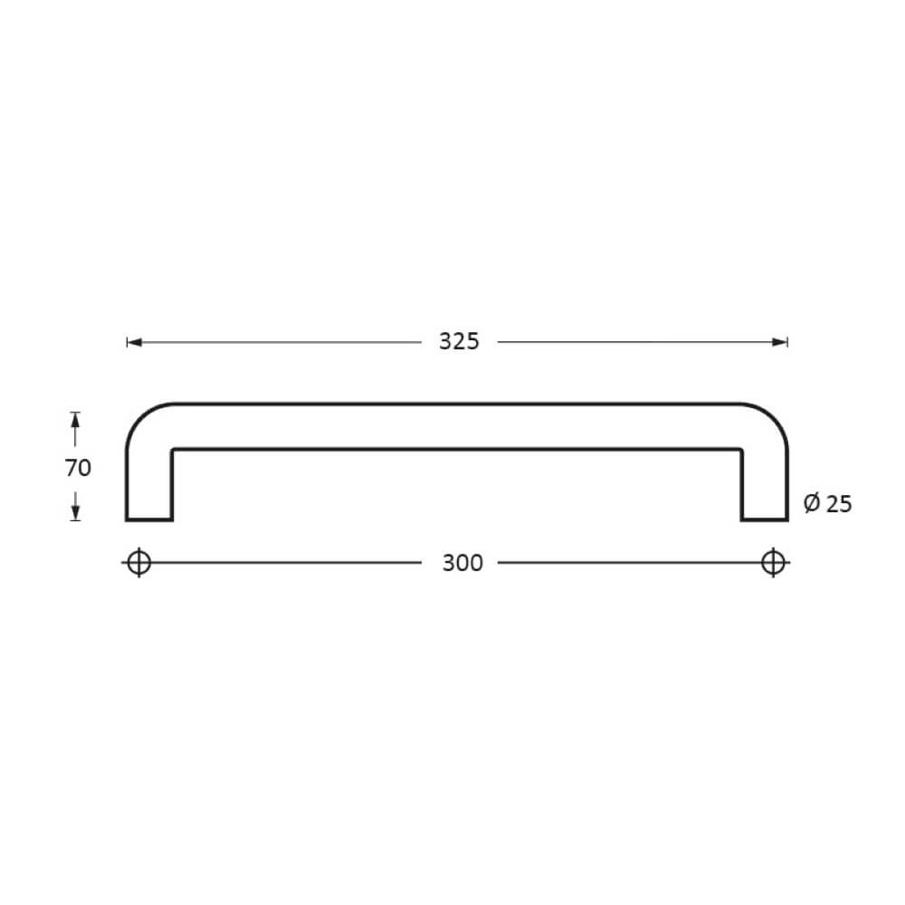 Türgriffe U-Form Gripon pro Paar schwarz Intersteel 8714186553763