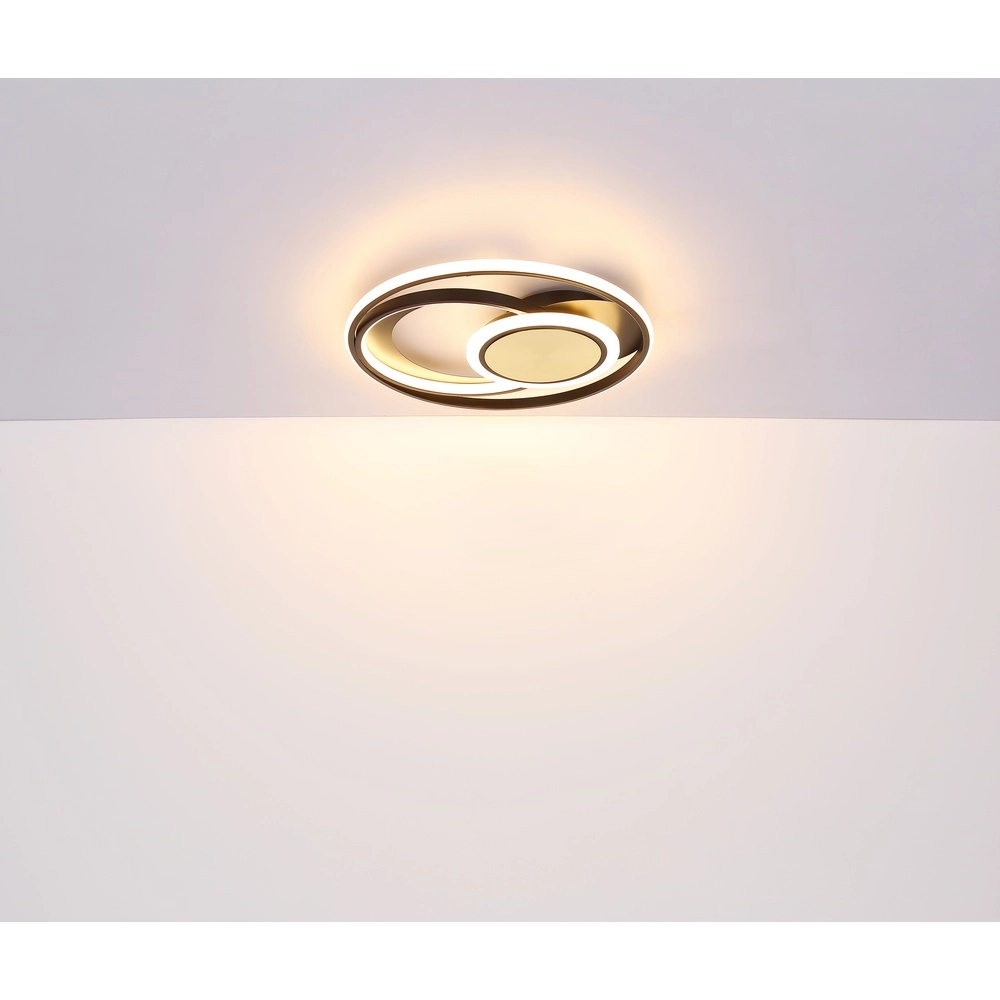 Design-Deckenlampe Pikara Schwarz mit Holz Globo 9007371474707