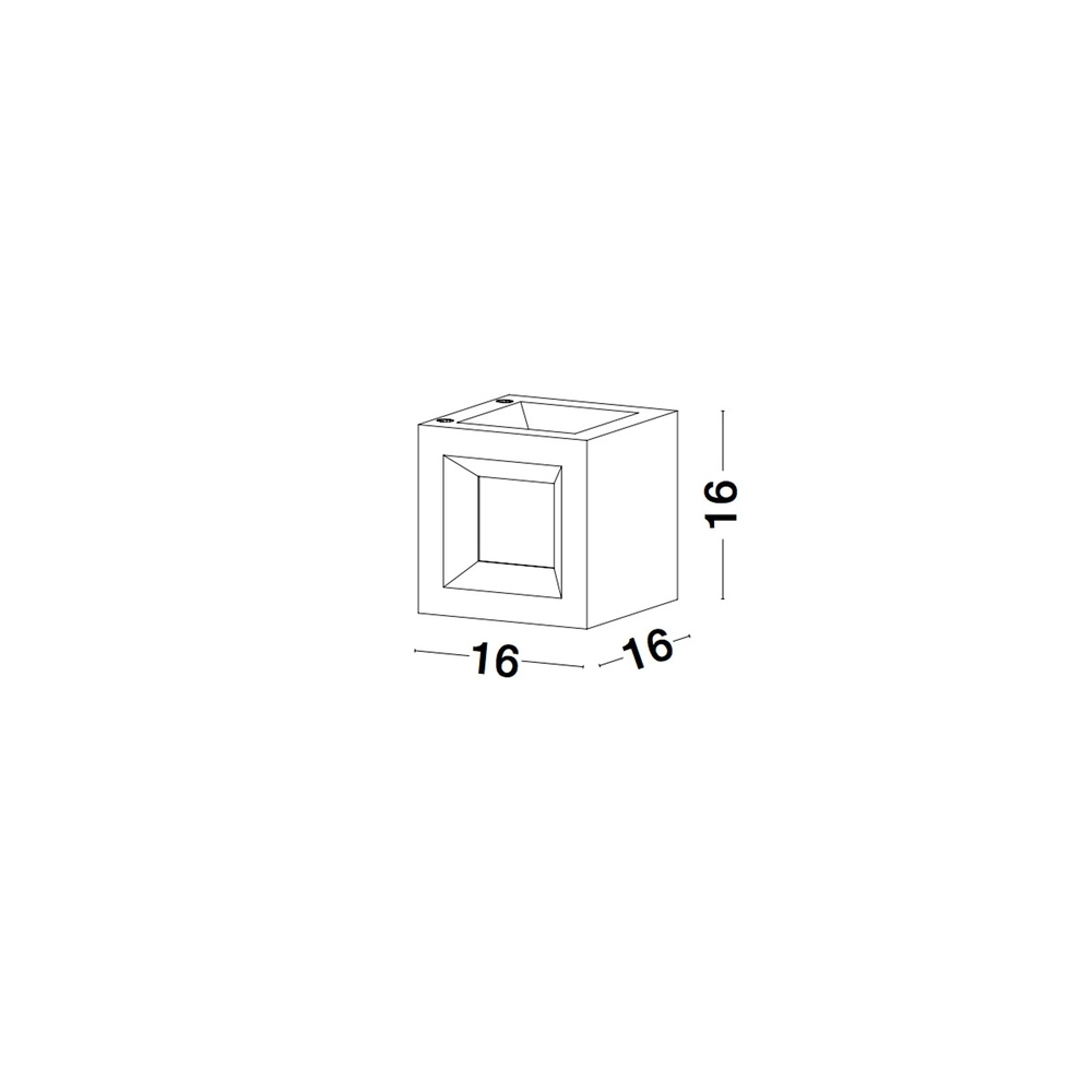Quadratische Wandleuchte Castro weiß Lyora 5212017426932