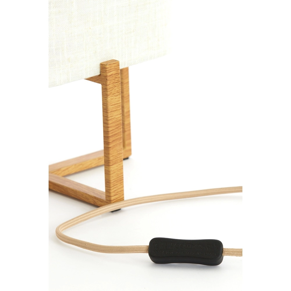 Tischlampe Wyn 50,5 cm – cremefarbenes Seil mit Holzoptik Light & Living 8717807792572