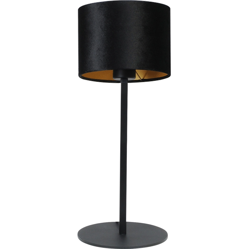 Schwarze Tischlampe Venus mit schwarzem Lampenschirm