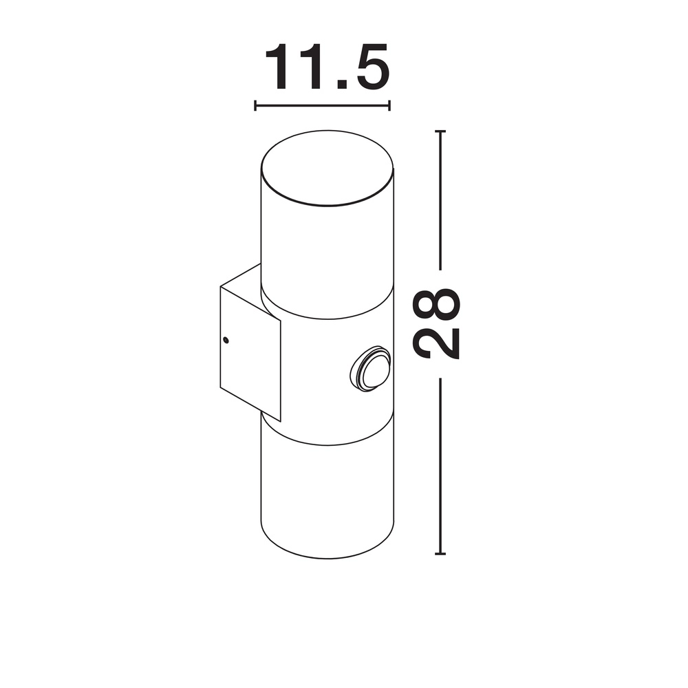 Design-Wandleuchte Paul Schwarz mit Sensor Lyora 5212017448255