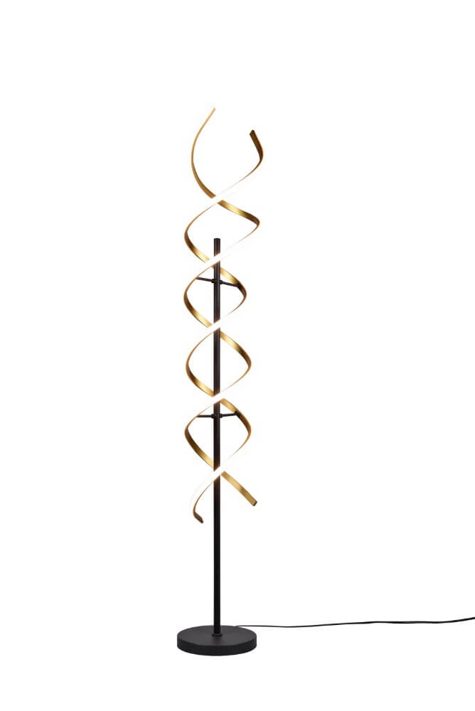 Designer-Stehleuchte Sequence schwarz mit gold