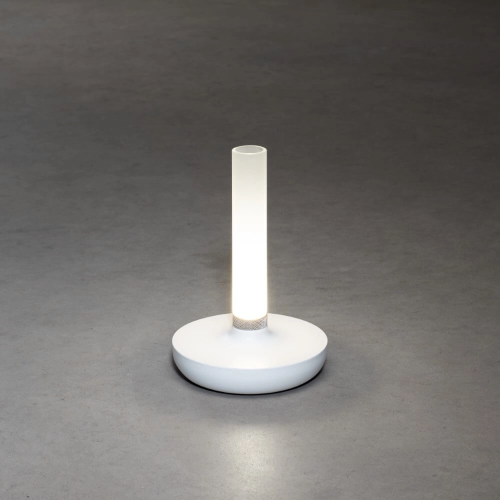 Wiederaufladbare Tischlampe Biarritz Weiß KonstSmide 7318308272535