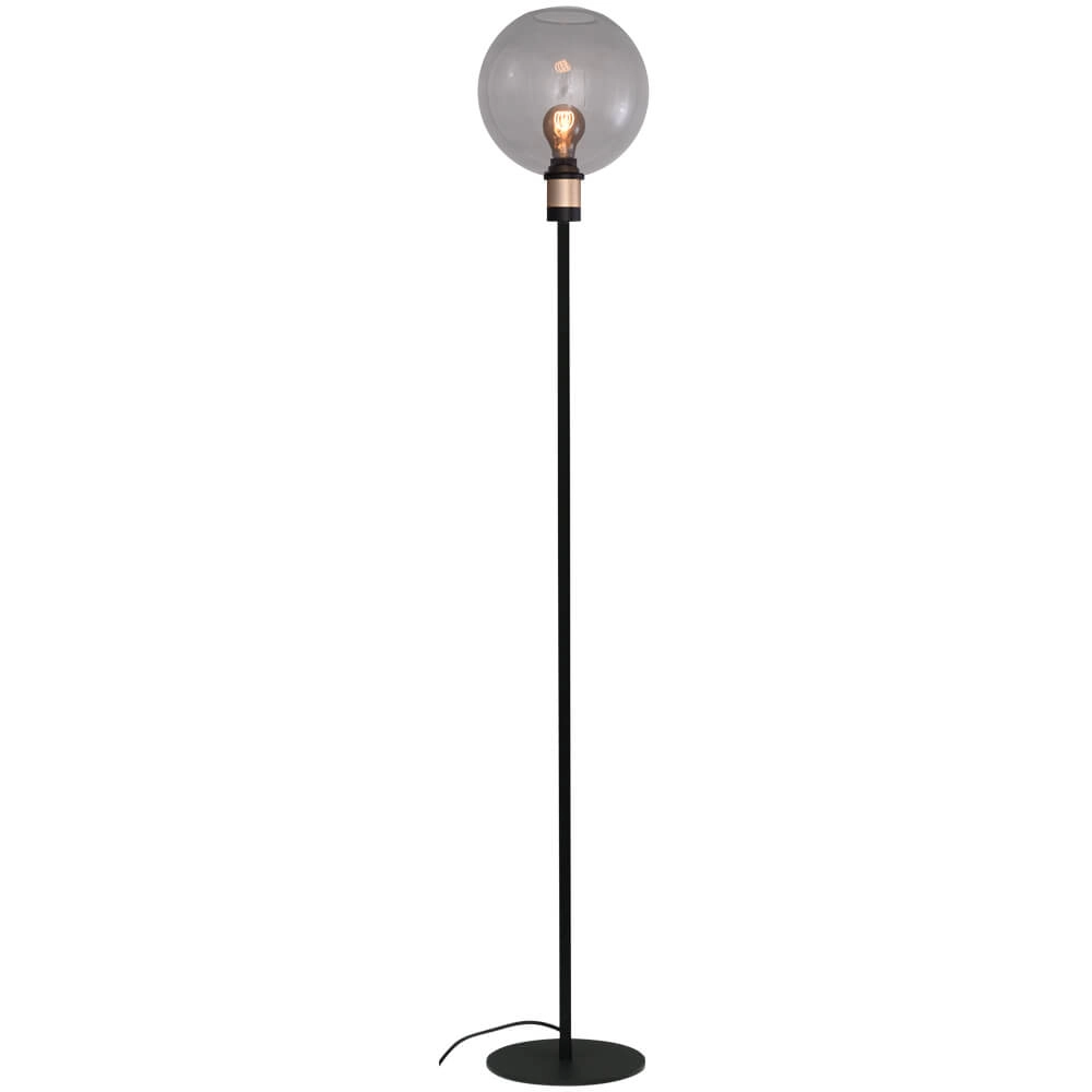 Stehleuchte aus Glas Lazise 2 schwarz mit gold