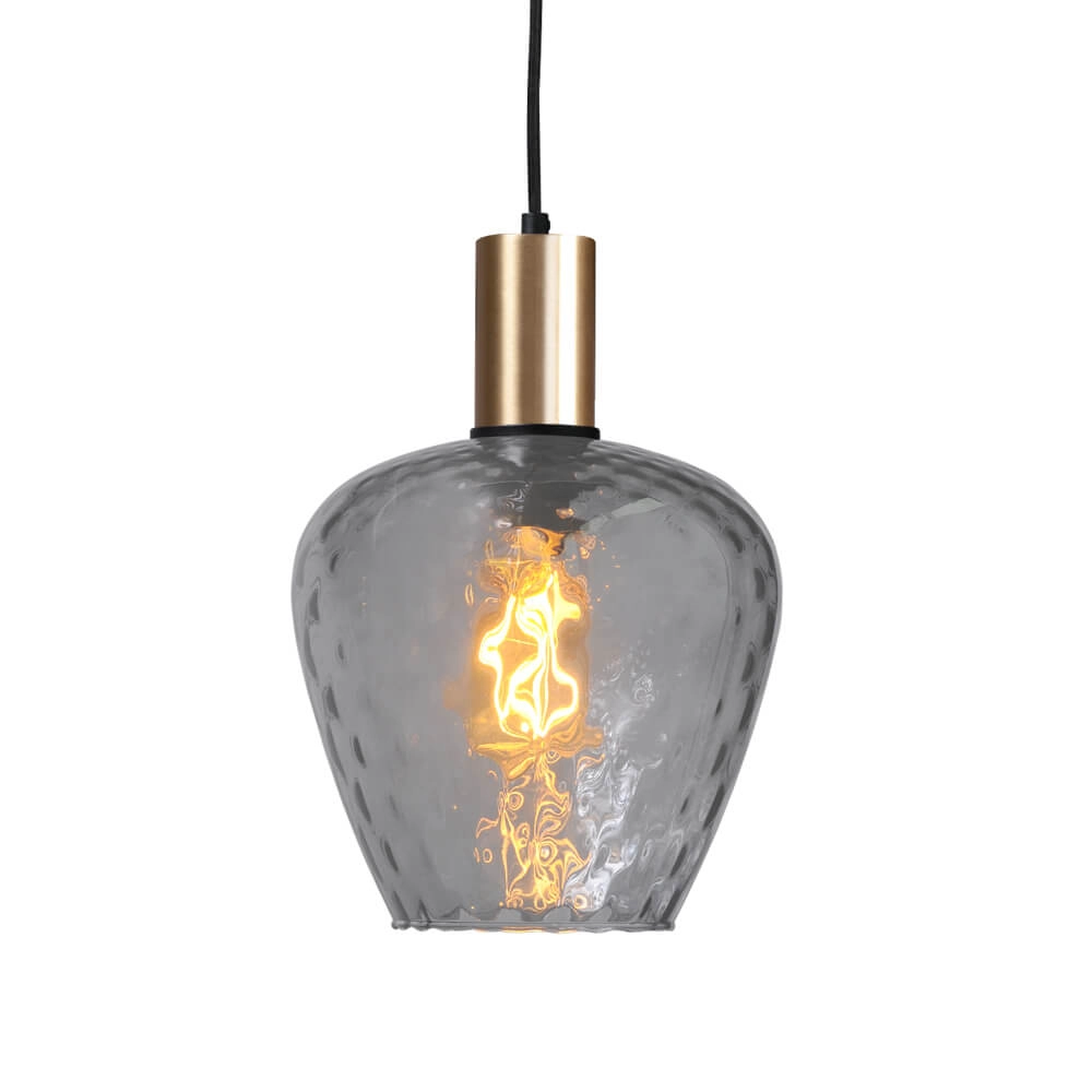 3-flammige Hängelampe - Gold - Porto mit Diamond-Rauchgläsern Masterlight 8718121269627