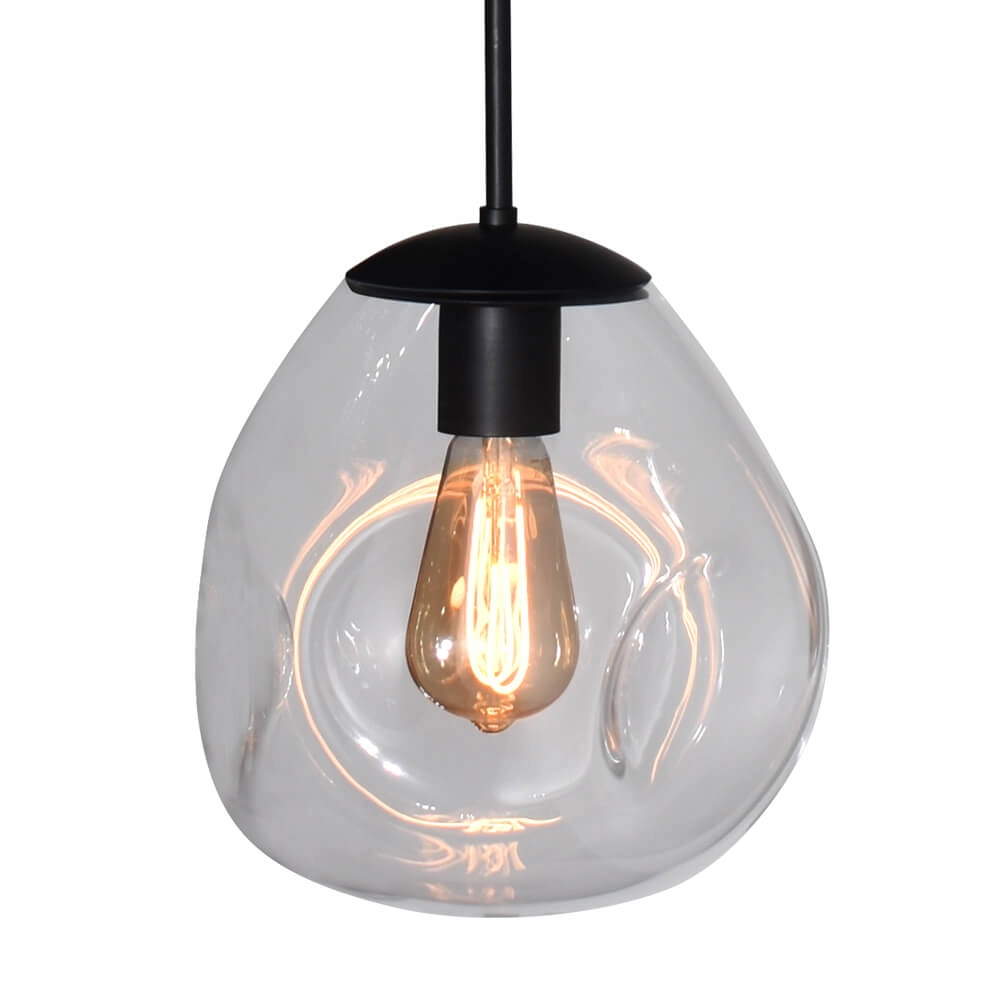 Hängelampe aus Glas Lava 3x Klarglas Ø 24cm Masterlight 8718121286068