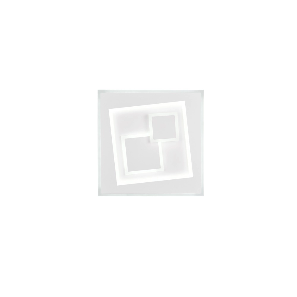 Quadratische Leuchte Degas Design Weiß Trio 4017807654271
