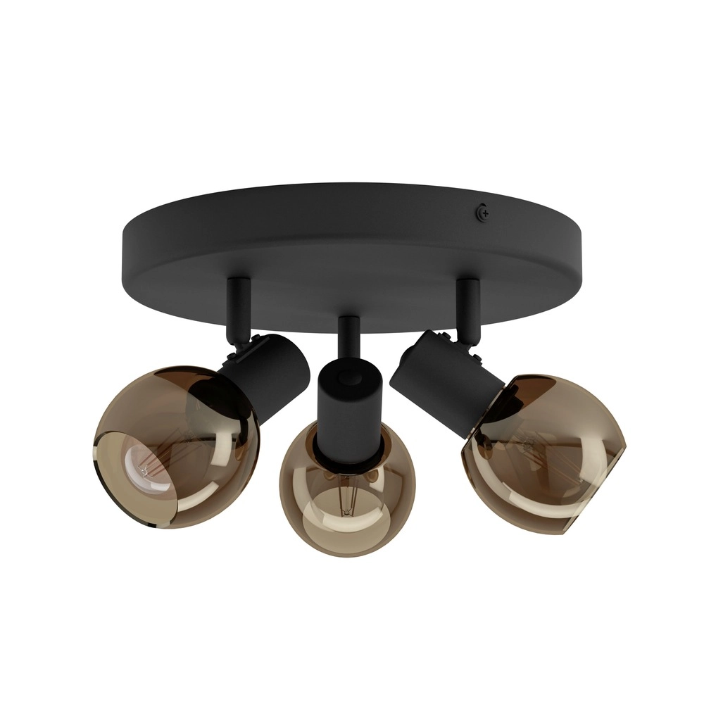 Deckenlampe Castellazo 3-hell schwarze Ø 25cm