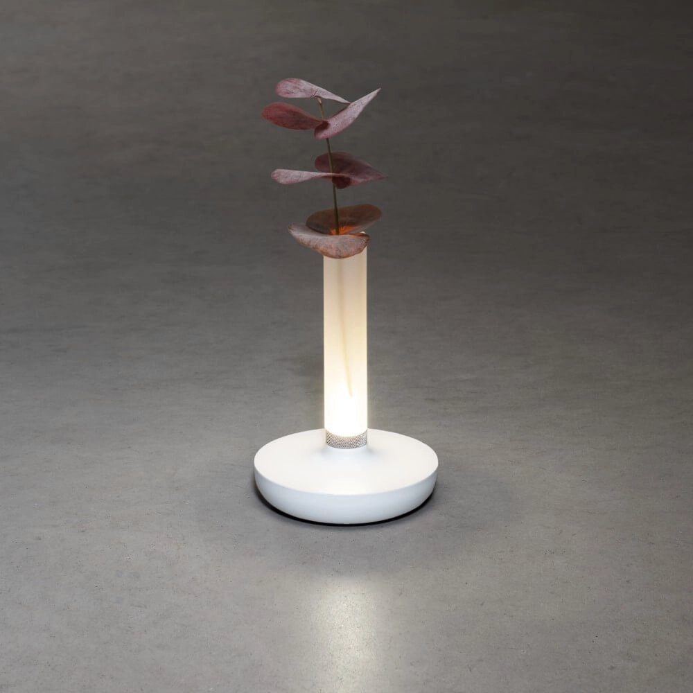 Wiederaufladbare Tischlampe Biarritz Weiß KonstSmide 7318308272535