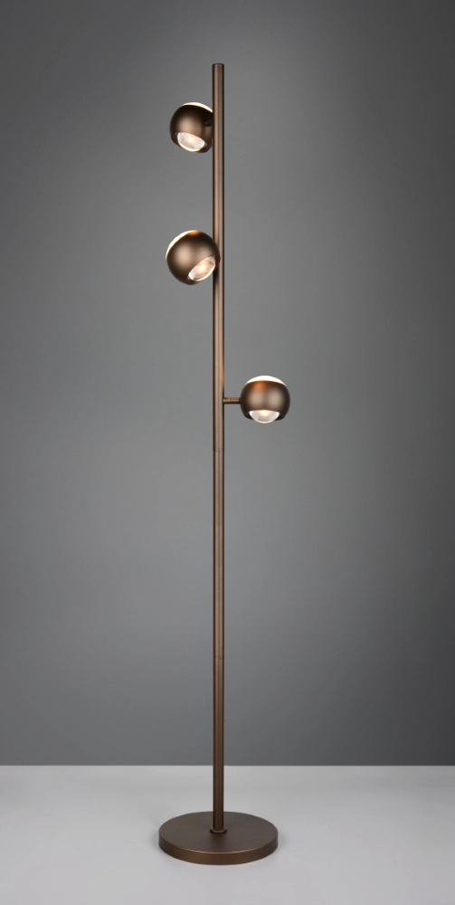 3-Licht-LED-Leselampe Orbit Platinbraun Trio 4017807686654