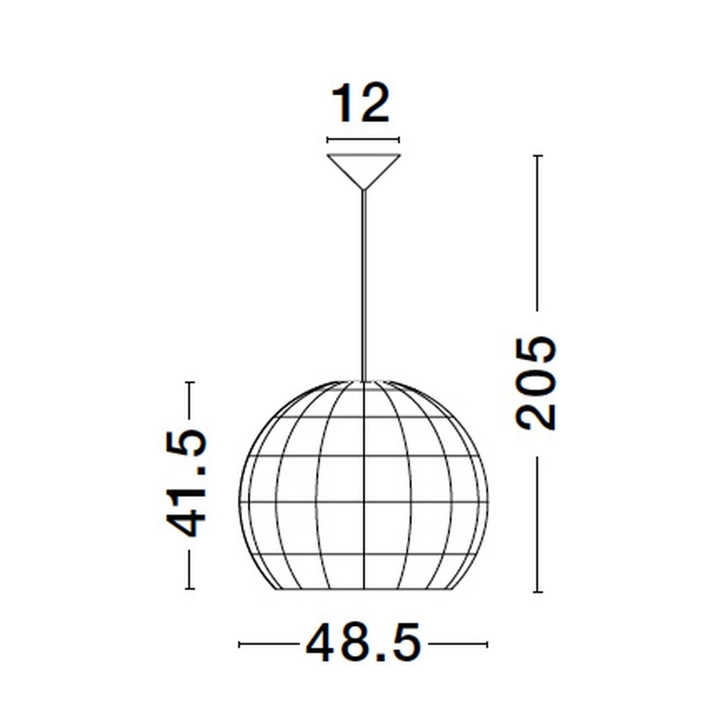 Rattan Pendelleuchte Marlo Ø 48,5cm Kugel Lyora 5212017438812