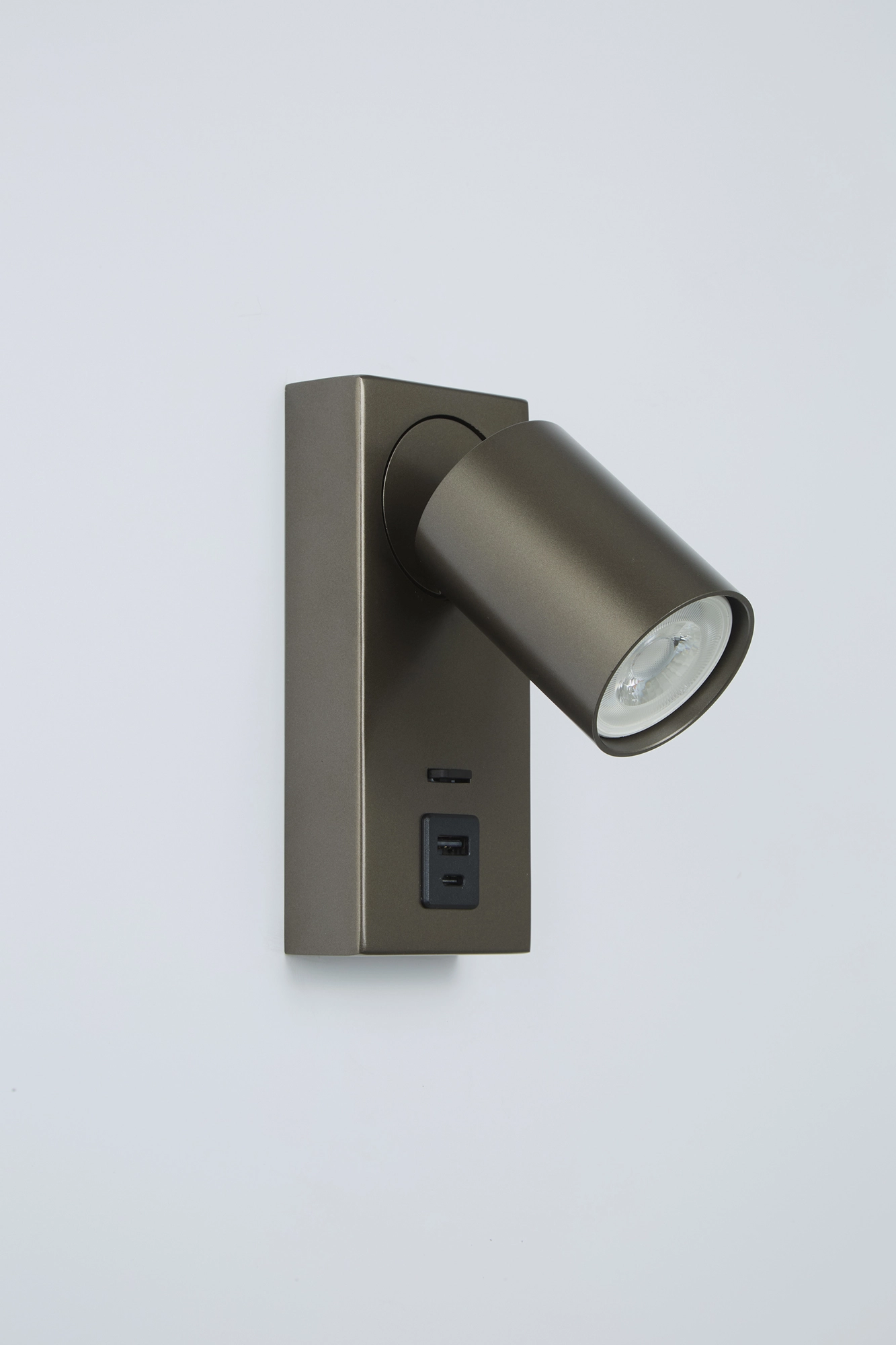 Nachttischlampe Moon 1 Bronze mit USB Lyora 5053423311760