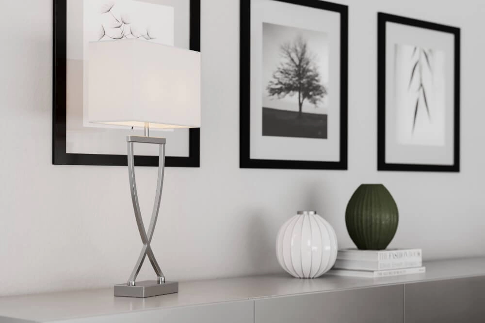 Tischlampe Omega Chromweiß 52cm By Rydéns 7391741204387
