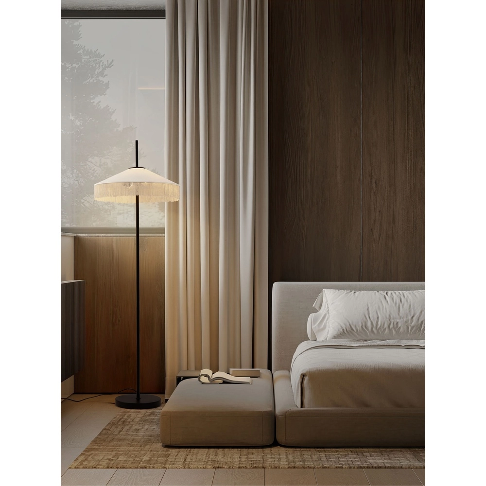 Tiffany-Stehlampe Velvy Beige Lyora 5212017493828