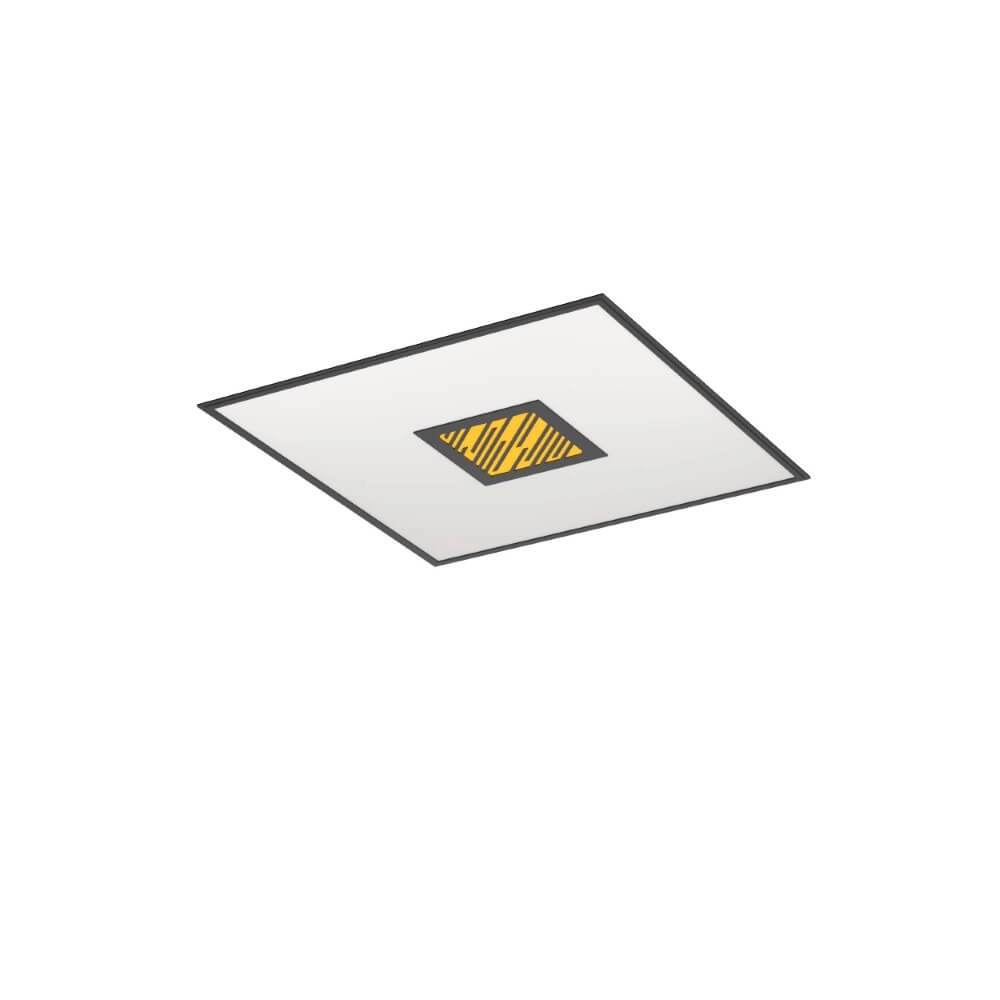 Schwarze LED-Deckenleuchte Bordonara 60x60