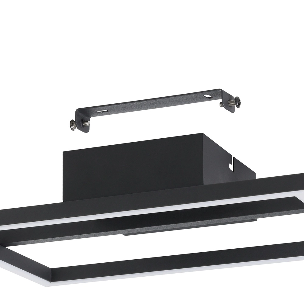 LED-Deckenlicht Amandolo mit Fernbedienung – Schwarz – Quadrat Eglo 9008606303939