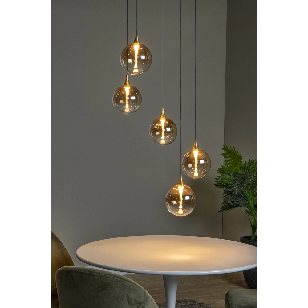 Design-LED-Pendelleuchten Gisela Fading – 5x Ø 16 cm Premium by Lucide 5411212134813