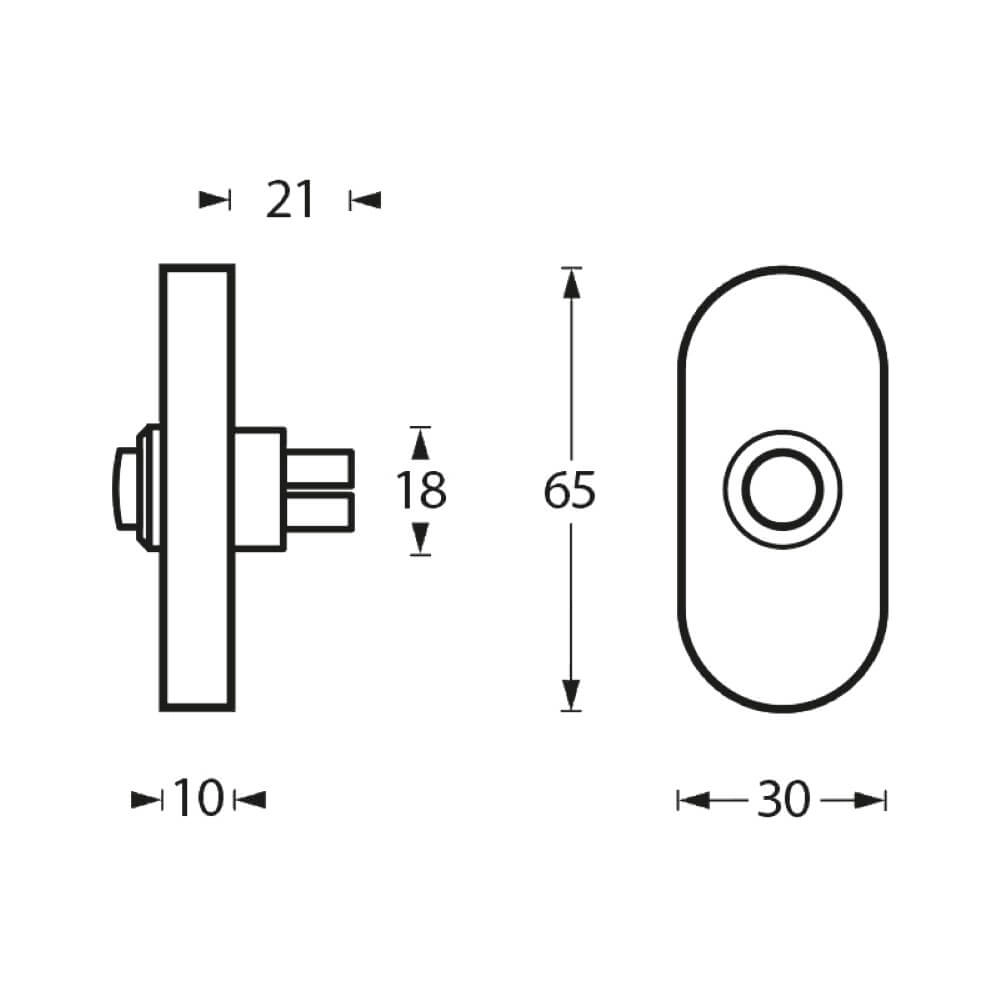 Ovale Türklingel Chimea Edelstahl Intersteel 8714186054574