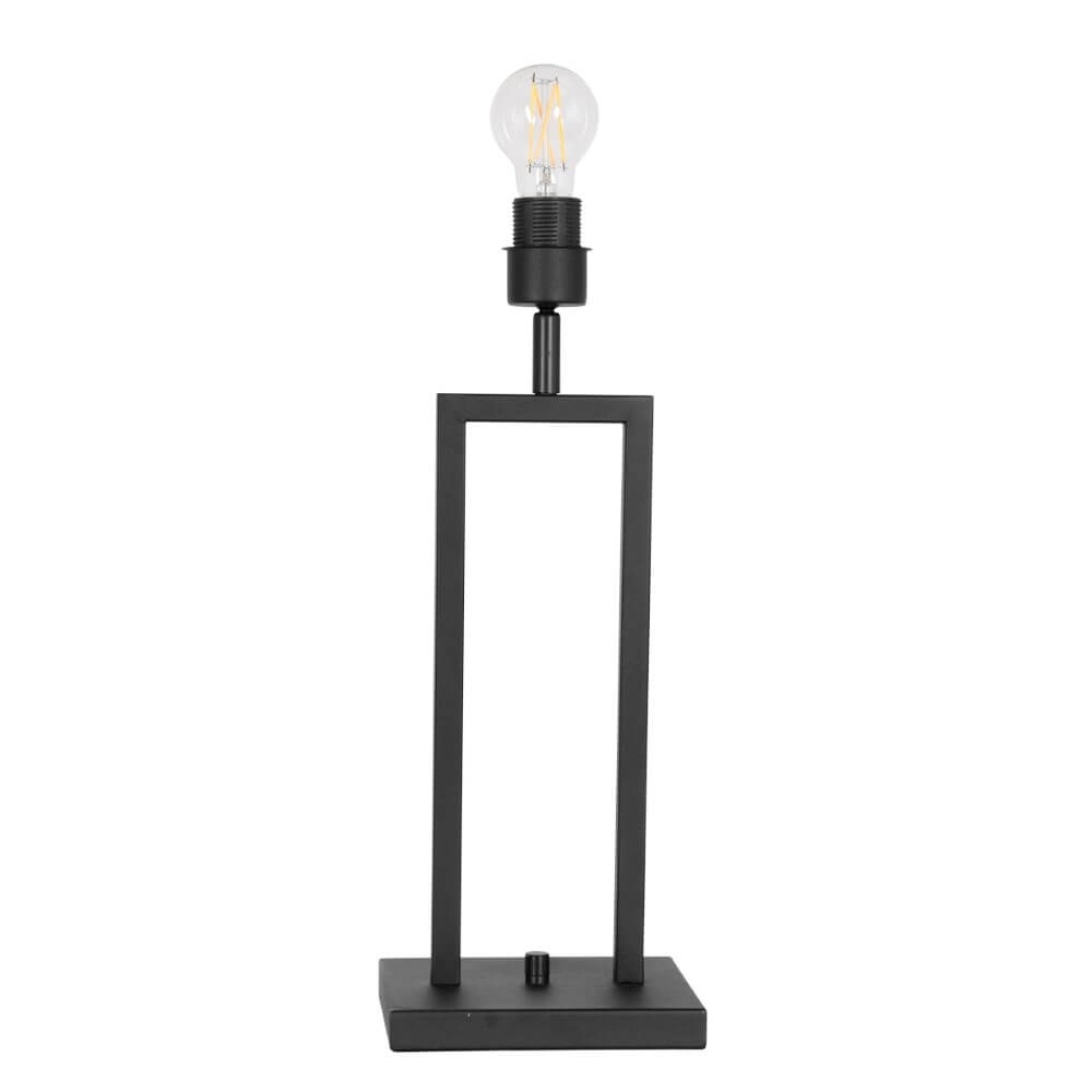 Tischlampe Stanger silberner Samt mit Schwarz Steinhauer 8712746151695