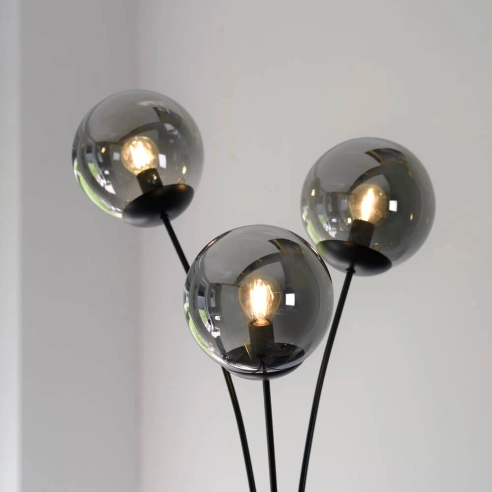 Schwarze Stehlampe Big Widow 3-flammig Just Light 4043689988388