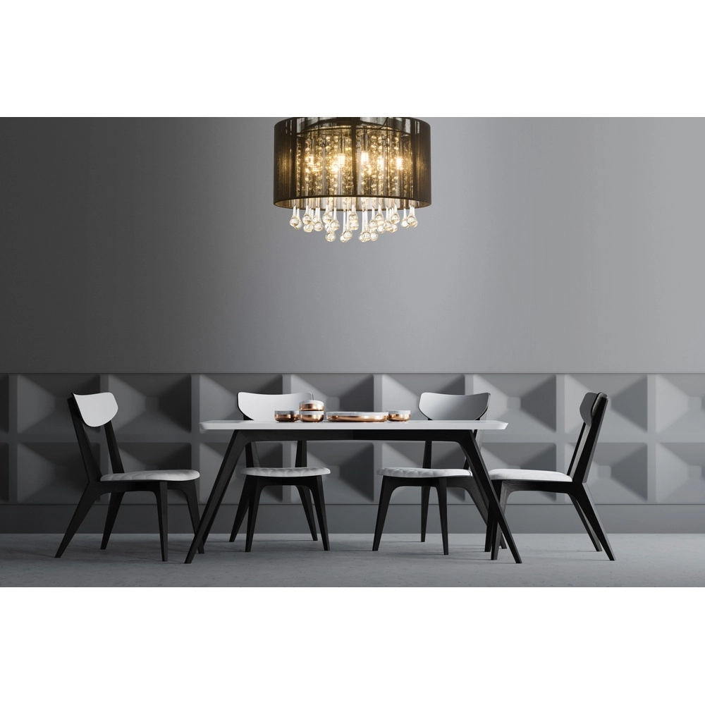Deckenlampe Bagana Kronleuchter mit schwarzem Farbton Globo 9007371367252