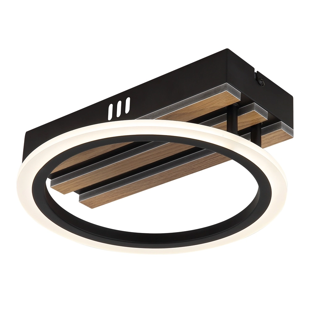 Deckenlampe Blevins Schwarz mit Holz
