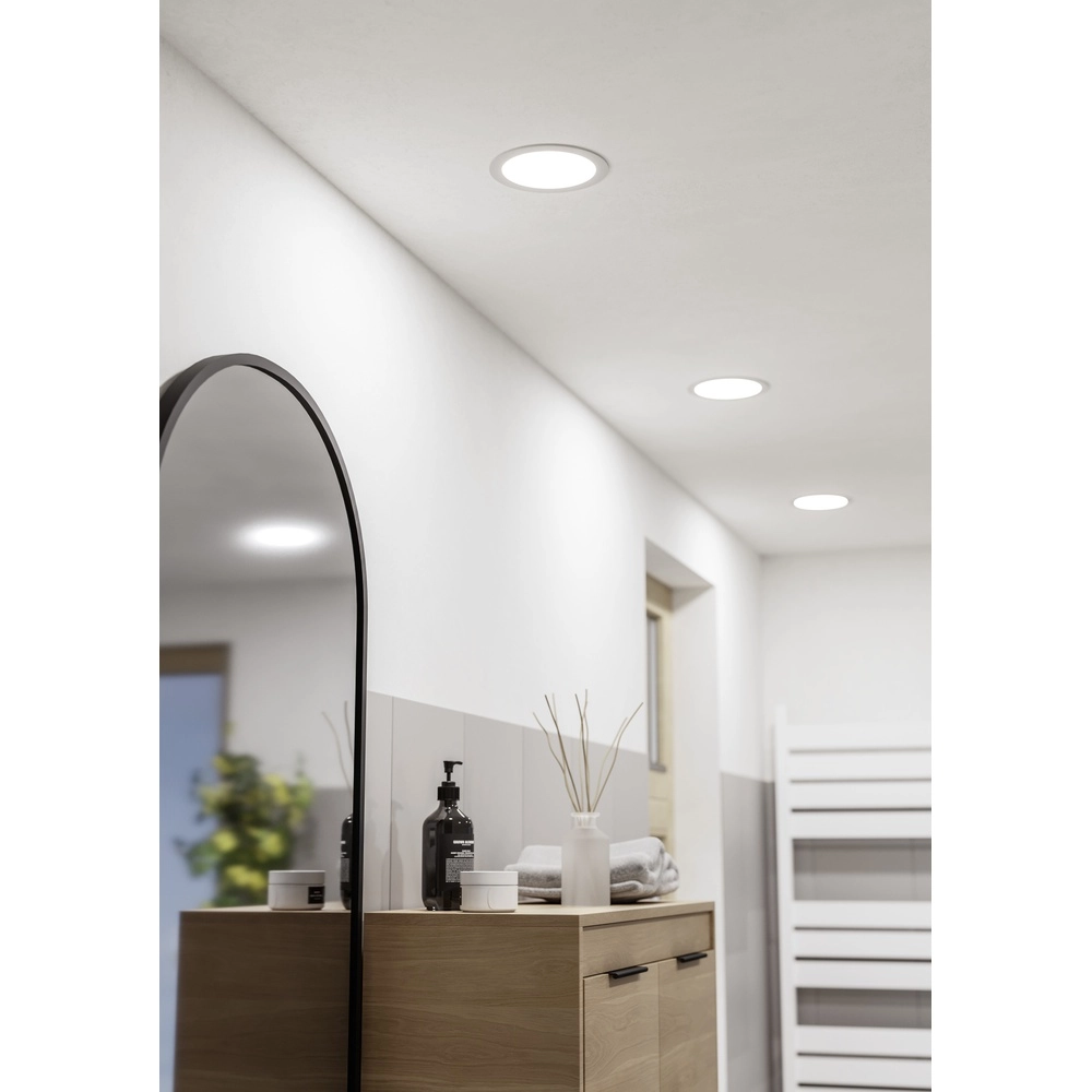 IP44-Einbaulampe Fueva 6 rund – weiß – Ø 16,8 cm Eglo 9008606330959