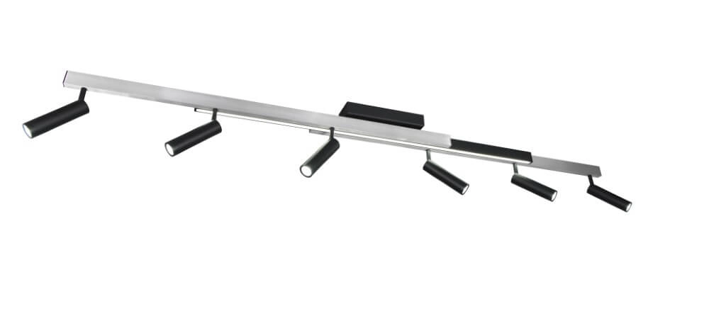 6-flammiger LED-Spot Zeno Metall mit Schwarz Trio 4017807627305