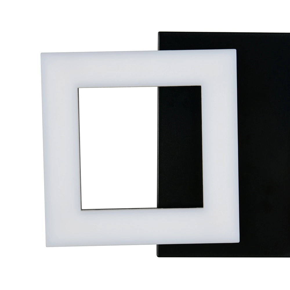 Design-Deckenlampe Cemi Quadratschwarz Trio 4017807704310