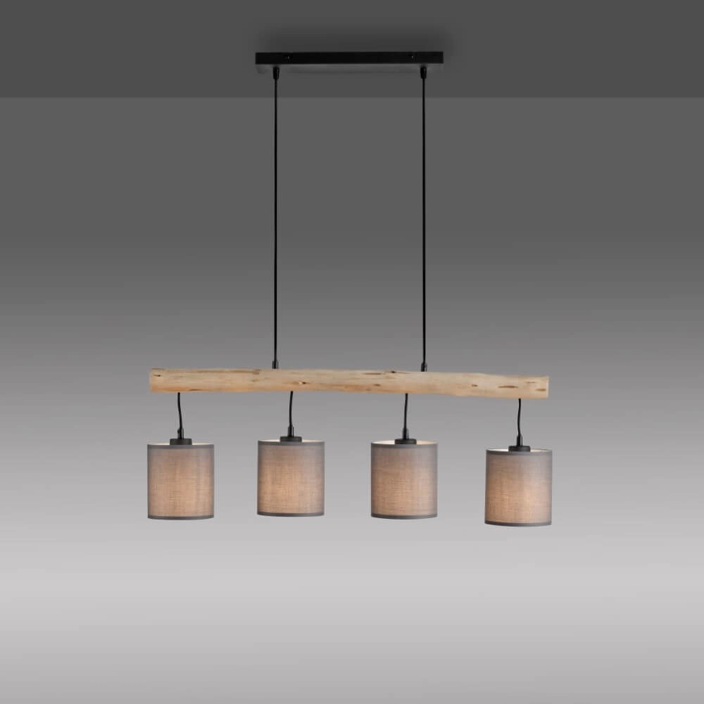 Ländliche Hängelampe Green Tribu Taupe Just Light 4043689995171