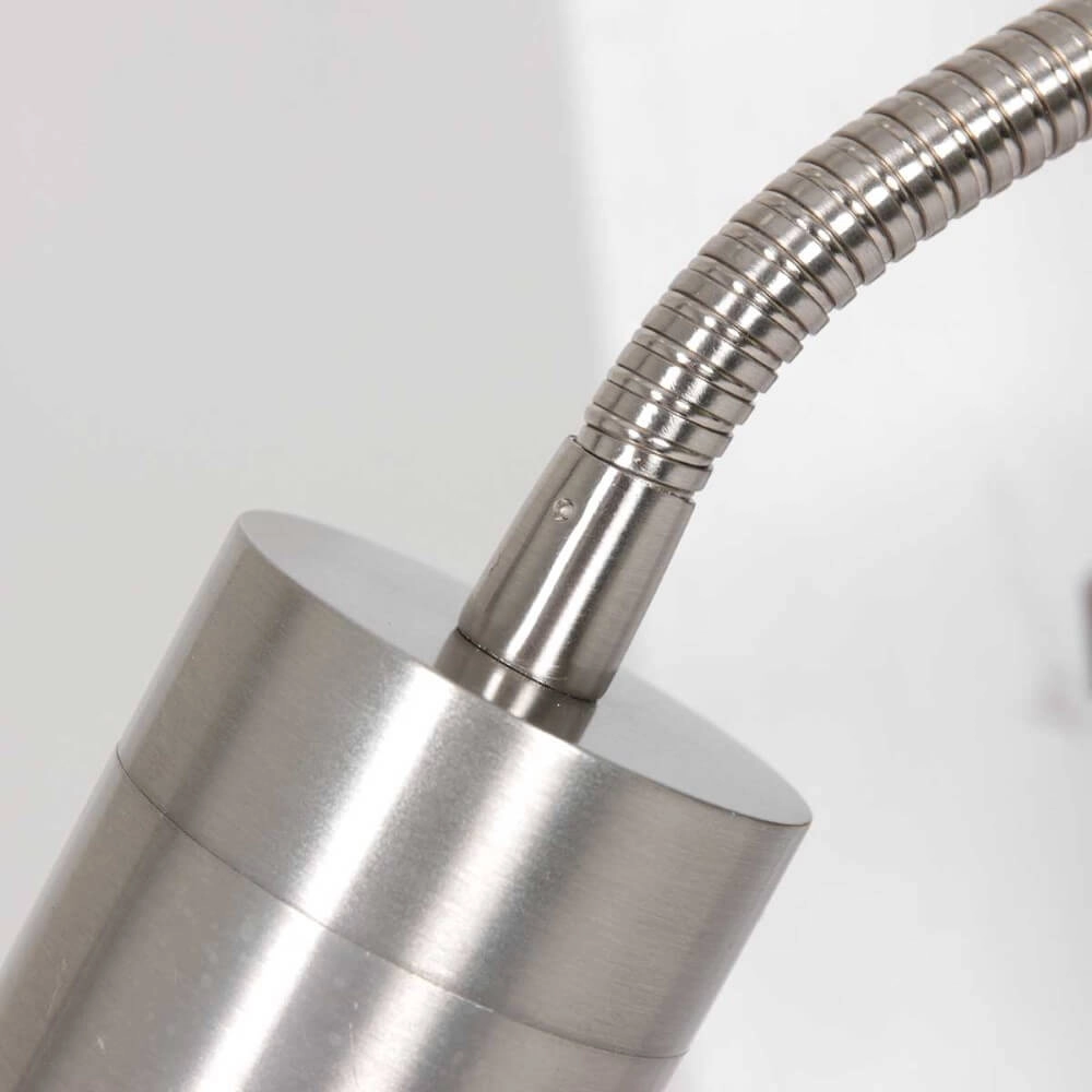 Nachttischlampe aus Edelstahl Upround mit Ladegerät und USB Steinhauer 8712746170443