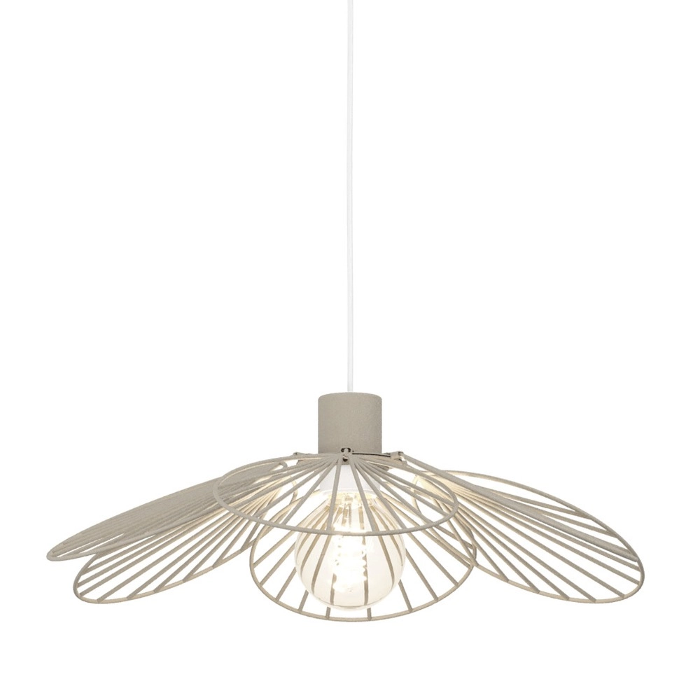 Pendellampe Binacua sandbraun Ø 45 cm