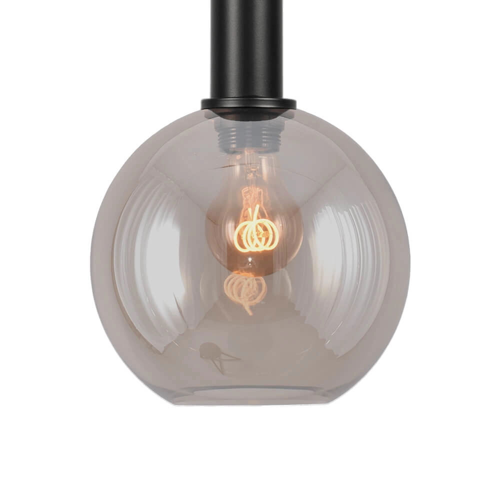 Hängelampe Ø 20cm Bella 2 Schwarz mit goldenem Glas Masterlight 8718121334295