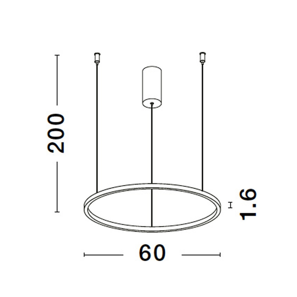 Runde Pendelleuchte Tarquin silbergrau Ø 60cm Lyora 5212017438287