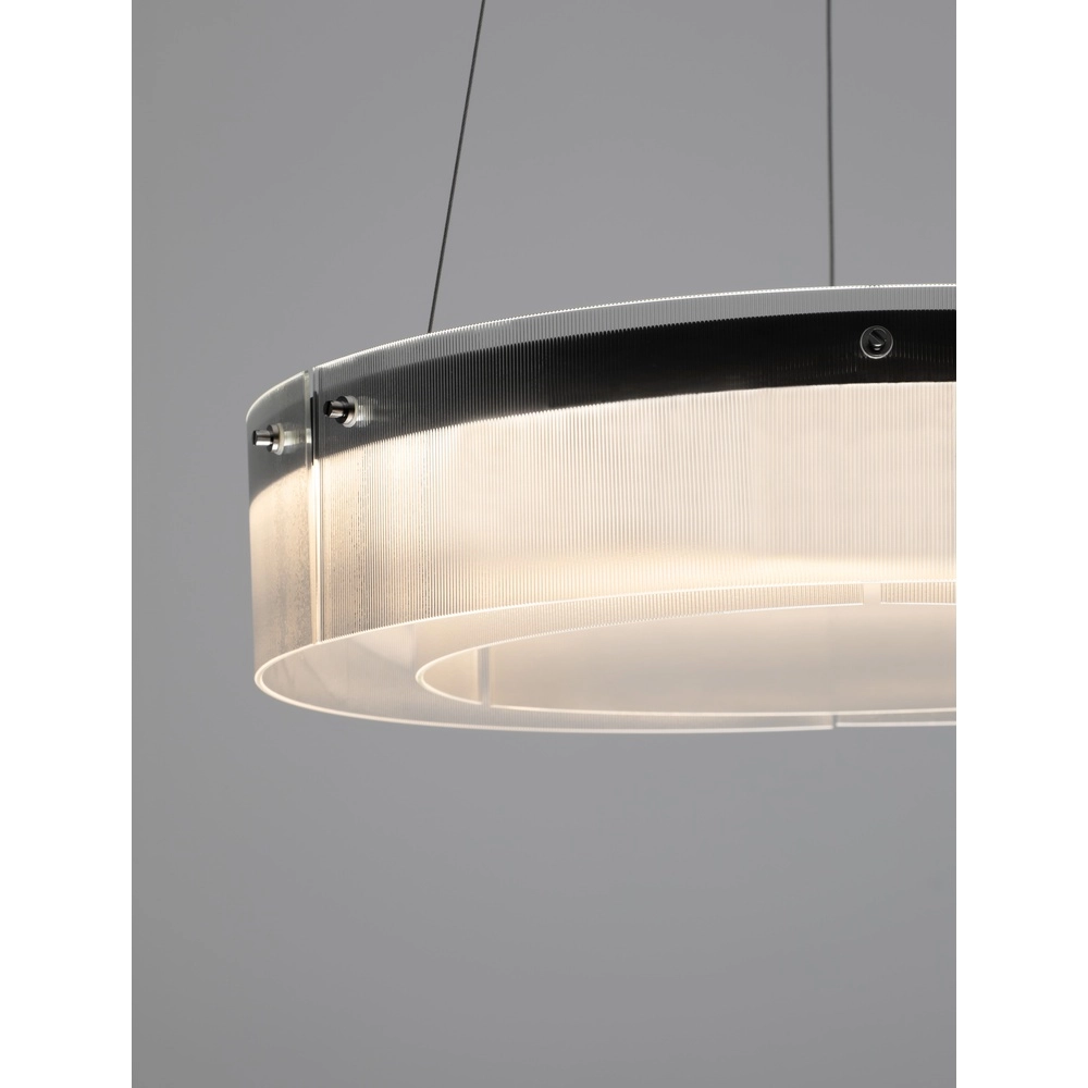 Design-Pendelleuchte Pauline schwarz mit Glas Ø 55cm Lyora 5212017445377