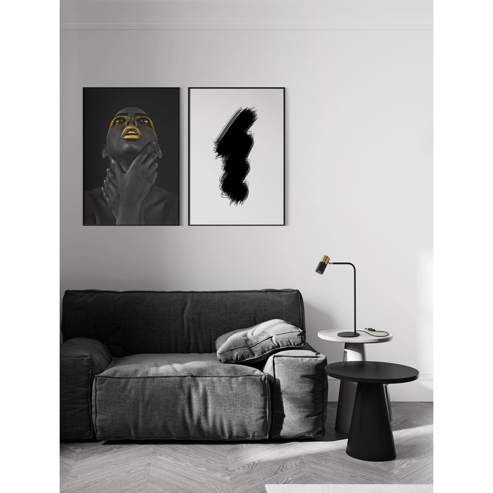 Tischlampe Pongo schwarz mit gold Lyora 5212017441782