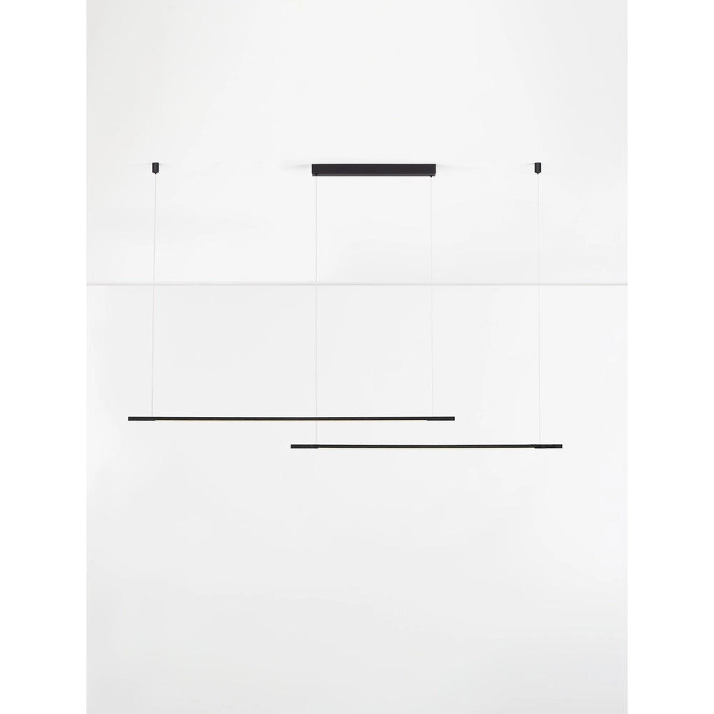 Schlanke Pendelleuchte Brillia schwarz 161cm
