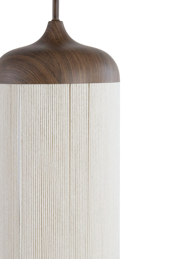 Pendelleuchte Dania dunkler Holzdruck Ø 22cm Light & Living 8717807759636