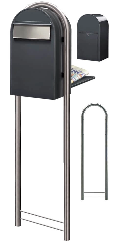 Briefkasten Grande B 7016 i Dunkelgrau Bobi 6417237034144
