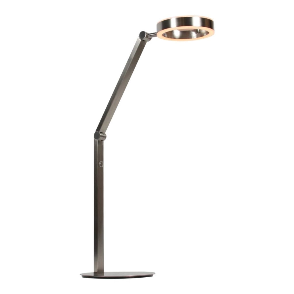 Design-Tischlampe Ringlux gebürstetes Metall Steinhauer 8712746180893