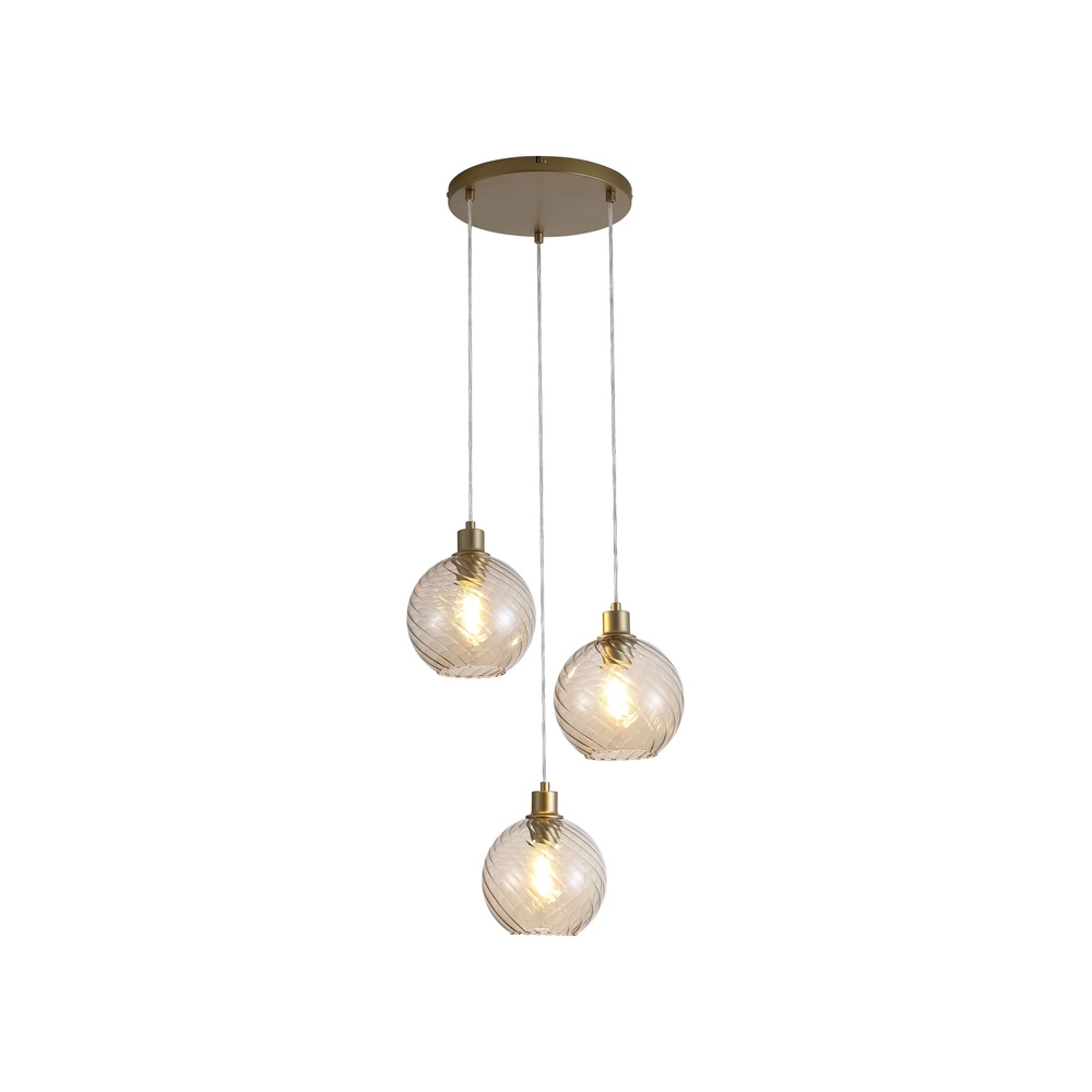 Pendelleuchte Radiance 3-flammiges Gold